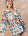 Blue B Aztec Western Shacket - Online Only