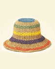 Packable Crochet Straw Bucket Hat