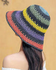 Packable Crochet Straw Bucket Hat