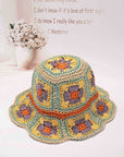 Packable Crochet Granny Square Bucket Hat