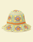 Packable Crochet Granny Square Bucket Hat