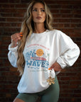 PLUS Happiness Comes in Waves Crewneck Sweatshirt