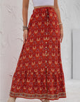 Womens Print Maxi Skirt