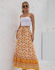 Womens Print Maxi Skirt