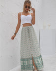 Womens Print Maxi Skirt