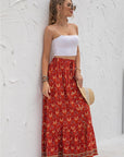 Womens Print Maxi Skirt