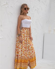 Womens Print Maxi Skirt