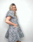 Dolly Doll Jacquard Dress, Blue