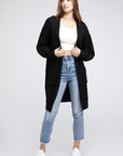 BiBi Twist Knitted Open Front Cardigan With Pockets