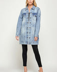 Blue Age Denim 3/4 Quarter Sleeve Distressed Jacket