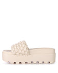 Sundae Platform Slides with Woven Textured Straps