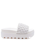 Sundae Platform Slides with Woven Textured Straps