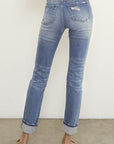 Denim Lab USA Destroyed Front Girlfriend Jeans