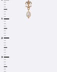 Fleur De Lis Genuine Culture Pearl Drop Earrings