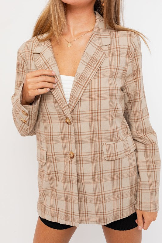 Le Lis Oversized Plaid Jacket - Online Only