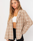 Le Lis Oversized Plaid Jacket - Online Only