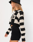 Le Lis Long Sleeve Cropped Sweater - Online Only