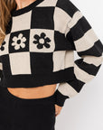 Le Lis Long Sleeve Cropped Sweater - Online Only