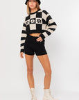 Le Lis Long Sleeve Cropped Sweater - Online Only