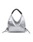 Women's Hobo Bag in Metallic Silver - Online Only