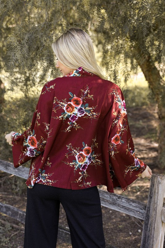 Lush Rose Kimono by Leto Accessories