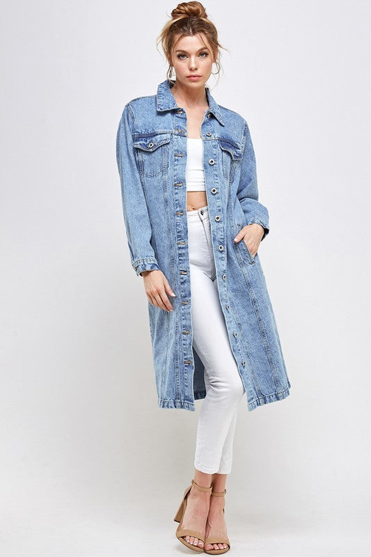 Blue age Non-Stretch 3/4 Denim Jacket