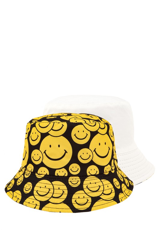 Smiley Face Reversible Bucket Hat