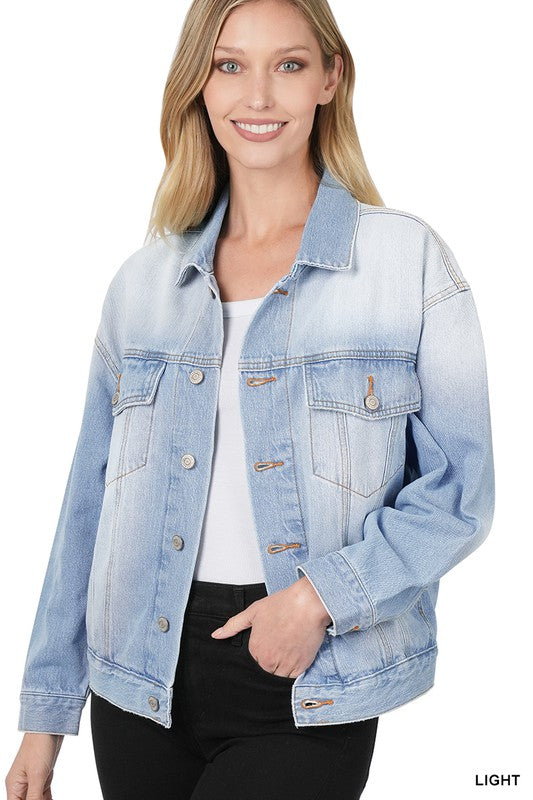 Zenana Oversized Denim Jacket - Online Only