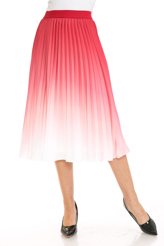 Women's High Waist Pleated A-Line Swing Skirt