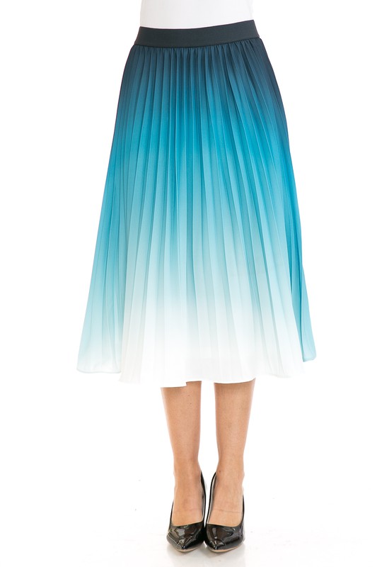 Women's High Waist Pleated A-Line Swing Skirt