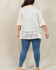 Plus Lace Trim Tiered Tunic