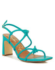 Kralor Knotted Strap Italian Block Heel Sandals