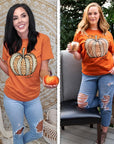 Sassy Autumn Leopard Pumpkin T-Shirt