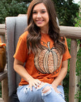 Sassy Autumn Leopard Pumpkin T-Shirt