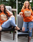 Sassy Autumn Leopard Pumpkin T-Shirt