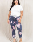 Plus Floral Drawstring Jogger