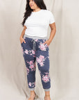 Plus Floral Drawstring Jogger