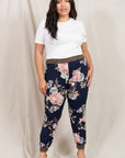 Plus Rose Print Jogger