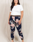 Plus Rose Print Jogger