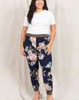 Plus Rose Print Jogger