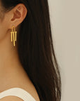 Line Tassel Earring