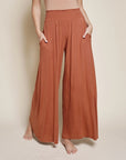 Fabina Smock Elastic Waist Maxi Palazzo Pant