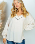 PLUS SIZE White Birch Long Sleeve Solid Knit Top - Online Only