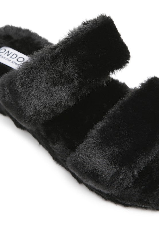 Smoothie Fur Slip On Flats