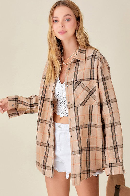 Encore Plaid Shirt by La Miel - Online Only