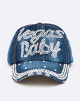 Vegas Baby Pave Stone Denim Cap