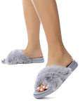 Homey Fur Slip On Flats