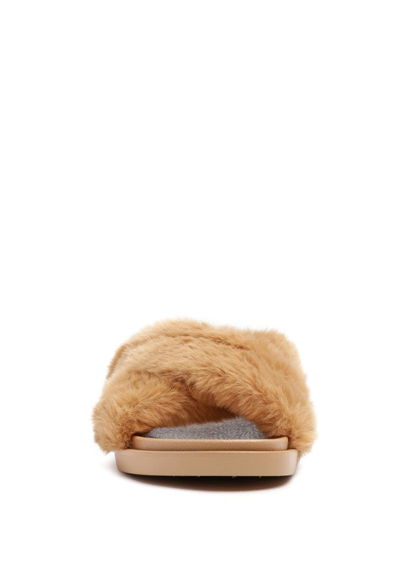 Homey Fur Slip On Flats