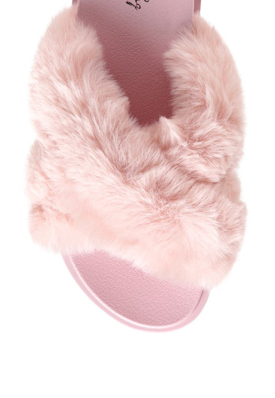 Homey Fur Slip On Flats