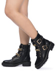 Billy Atta Girl Metal Chain Detail Bike Boot